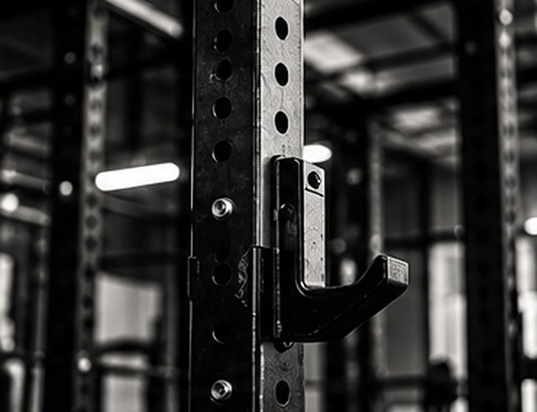 Squat rack upright with a J-hook